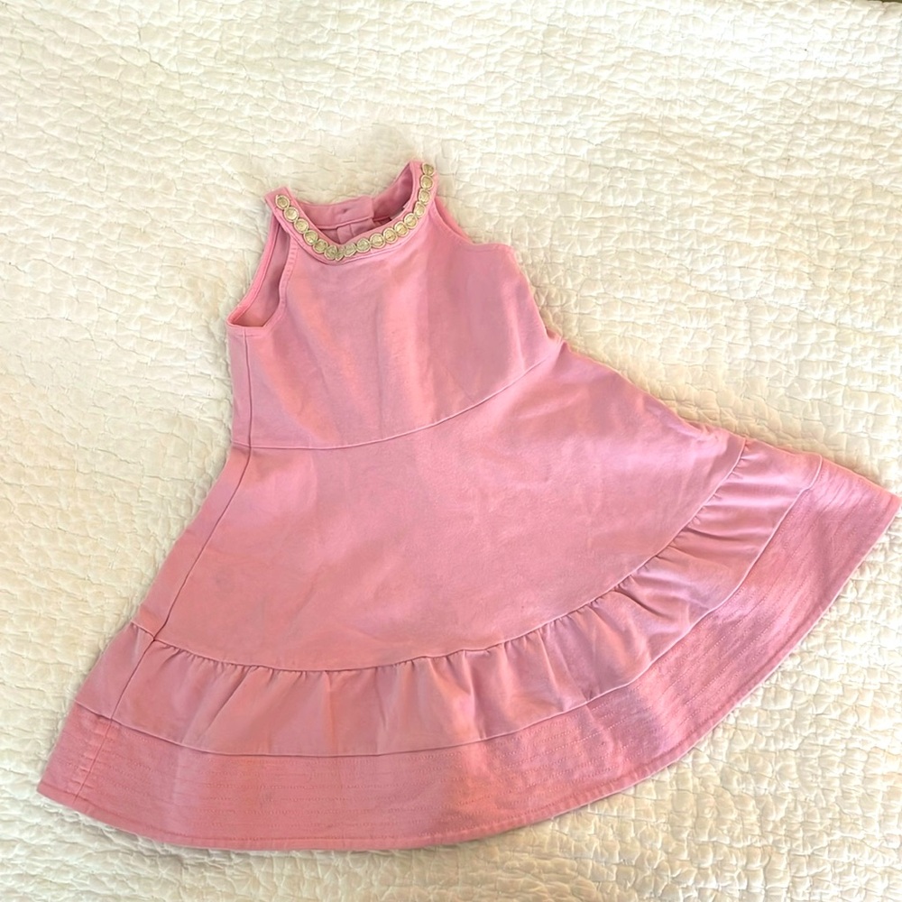 Janie and Jack pink high neckline dress